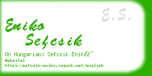 eniko sefcsik business card